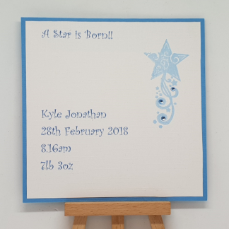 baby announcement card star