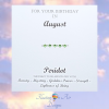 Birthday in August Birthstone Card