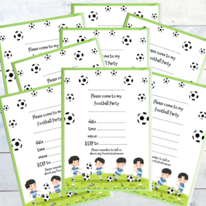 Football Themed Birthday Invitations