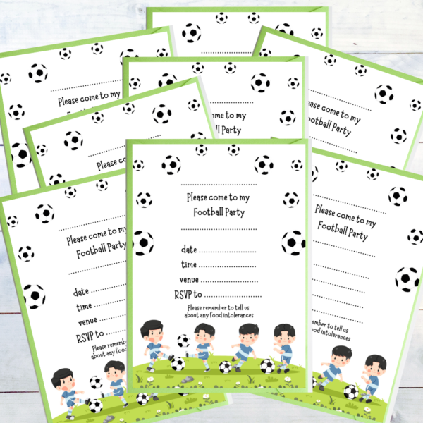 Football Themed Birthday Invitations